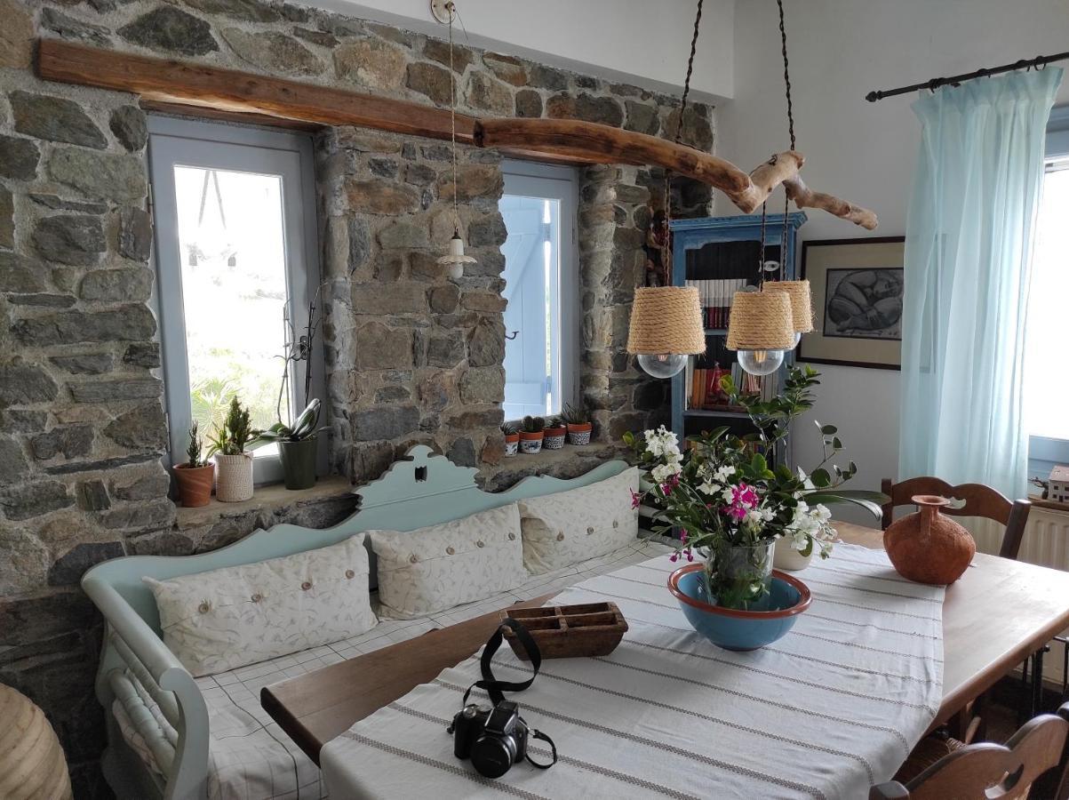 Вилла C & C _ Cycladic House With Endless Sea View Эрмуполис Экстерьер фото